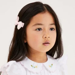 Peach Ribbons Pale Pink Bow Hair Clip (7cm) Outlet