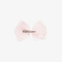 Peach Ribbons Pale Pink Bow Hair Clip (12cm) Clearance
