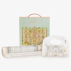 Atelier Choux Paris Pale Pink Organic Cotton Swaddle & Bib Set Best