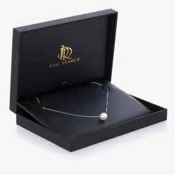 Raw Pearls Pearl & Silver Necklace (45cm) New