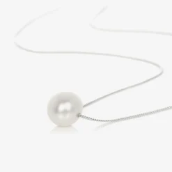 Raw Pearls Pearl & Silver Necklace (45cm) New