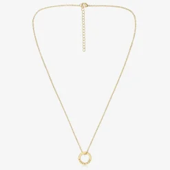 Treat Republic Personalised Gold Plated Disc Necklace (47cm)
