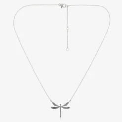 Treat Republic Personalised Silver Plated Dragonfly Necklace (46cm) Clearance