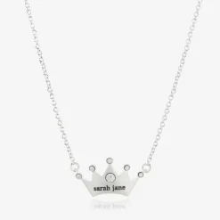 Treat Republic Personalised Silver Plated Princess Necklace (49cm) Hot
