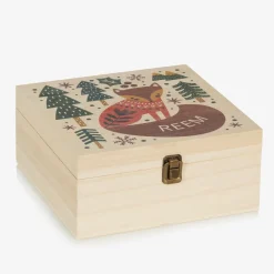 Treat Republic Personalised Wooden Christmas Eve Fox Box (24cm)