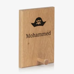 Treat Republic Personalised Wooden Pirate Hat Peg Hook (18cm) Online