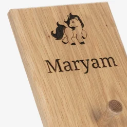 Treat Republic Personalised Wooden Unicorn Peg Hook (18cm) Clearance