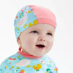 Splash About Pink & Blue Duck Print Baby Swim Hat (UPF50+) Hot