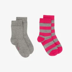 Falke Pink & Grey Cotton Socks (2 Pack)