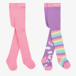 Playshoes Pink & Purple Tights (2 Pack)
