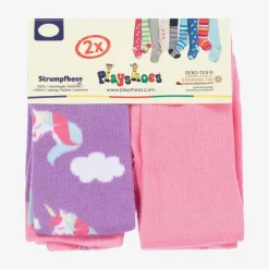 Playshoes Pink & Purple Tights (2 Pack)