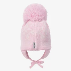 Sätila of Sweden Pink Alice Knitted Large Pom-Pom Beanie Outlet
