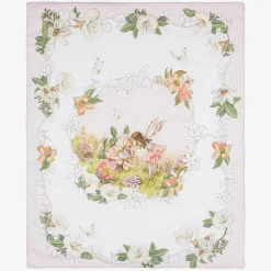 Flower Fairies™ by Childrensalon Pink & Ivory Linen & Cotton Blanket (95cm) Discount