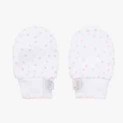 Kissy Kissy Pink & White Baby Sheep Scratch Mittens Discount