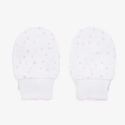 Kissy Kissy Pink & White Baby Sheep Scratch Mittens Discount