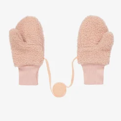 Jamiks Pink Bouclé Fleece Mittens Online