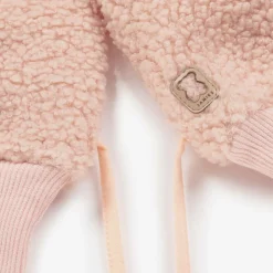 Jamiks Pink Bouclé Fleece Mittens Online