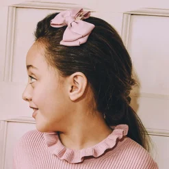 Angels Face Pink Bow Hair Clip (19cm)