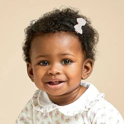 Peach Ribbons Pink Bow Hair Clip (5cm) Outlet