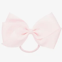 Peach Ribbons Pink Bow Hair Elastic (12cm) Online