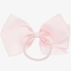 Peach Ribbons Pink Bow Hair Elastic (12cm) Online