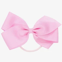 Peach Ribbons Pink Bow Hair Elastic (12cm) Outlet