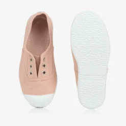 Pisamonas Pink Canvas Slip-On Trainers Sale