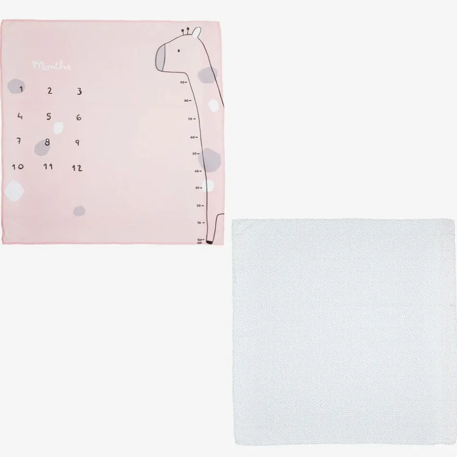 Mayoral Pink Cotton Baby Milestone Swaddles (2 Pack) Sale