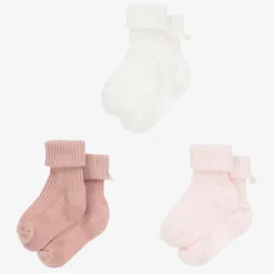 Tartine et Chocolat Pink Cotton Baby Socks (3 Pack) Best