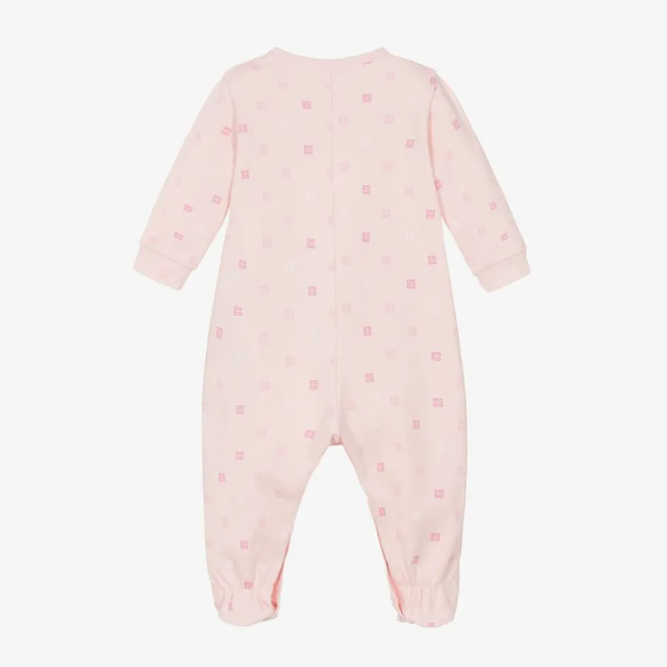 Givenchy Pink Cotton 4G Logo Babygrow Best