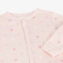 Givenchy Pink Cotton 4G Logo Babygrow Best