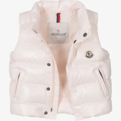 Moncler Enfant Pink Down Padded Bernard Puffer Gilet