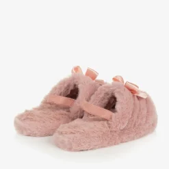 Beau KiD Pink Faux Fur Slippers
