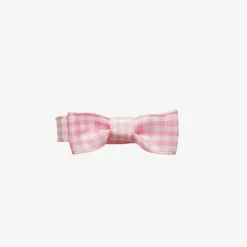 Peach Ribbons Pink Gingham Hair Clip (4.5cm) Outlet