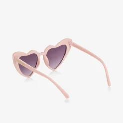 Angels Face Pink Heart Diamanté Sunglasses (UV400) Peach Sale