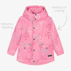 Mitty James Pink Hooded Waterproof Umbrella Raincoat Clearance