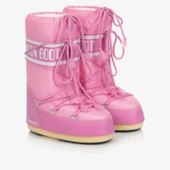 Moon Boot Pink Icon Nylon Snow Boots