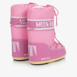 Moon Boot Pink Icon Nylon Snow Boots