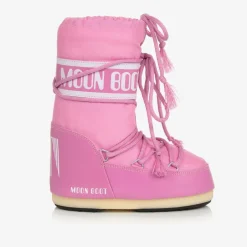 Moon Boot Pink Icon Nylon Snow Boots