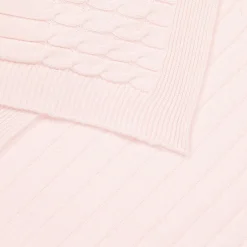 Emile et Rose Pink Knitted Cotton Blanket (96cm) Hot