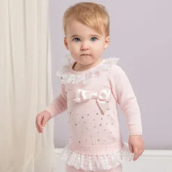 Caramelo Kids Pink Knitted Leggings Set Outlet