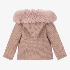Paz Rodríguez Pink Knitted Wool Jacket Sale