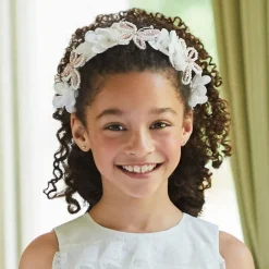 Sienna Likes To Party Pink Lace Butterfly Hairband New