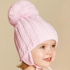 Sätila of Sweden Pink Laura Knitted Giant Pom-Pom Beanie New
