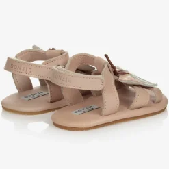 Donsje Pink Leather Baby Sandals Hot