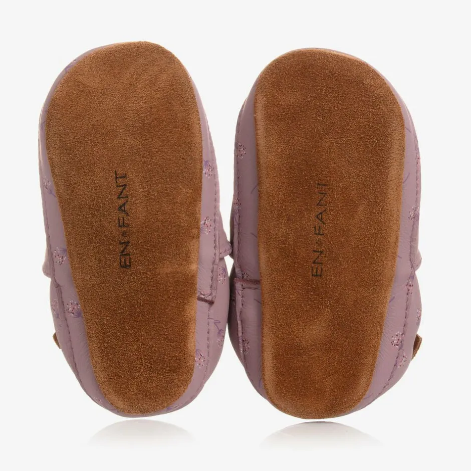 EN FANT Pink Leather Slippers Clearance