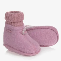 Joha Pink Merino Wool Baby Booties New