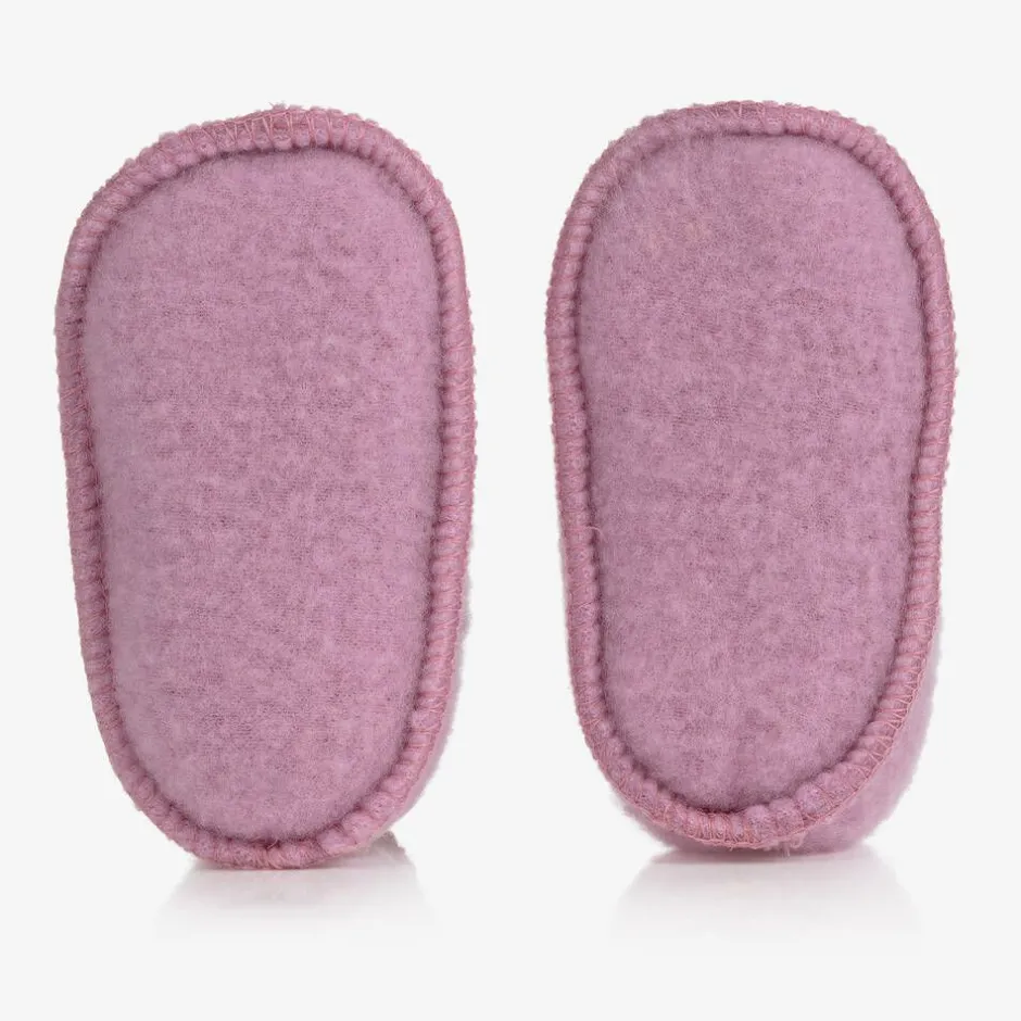 Joha Pink Merino Wool Baby Booties New