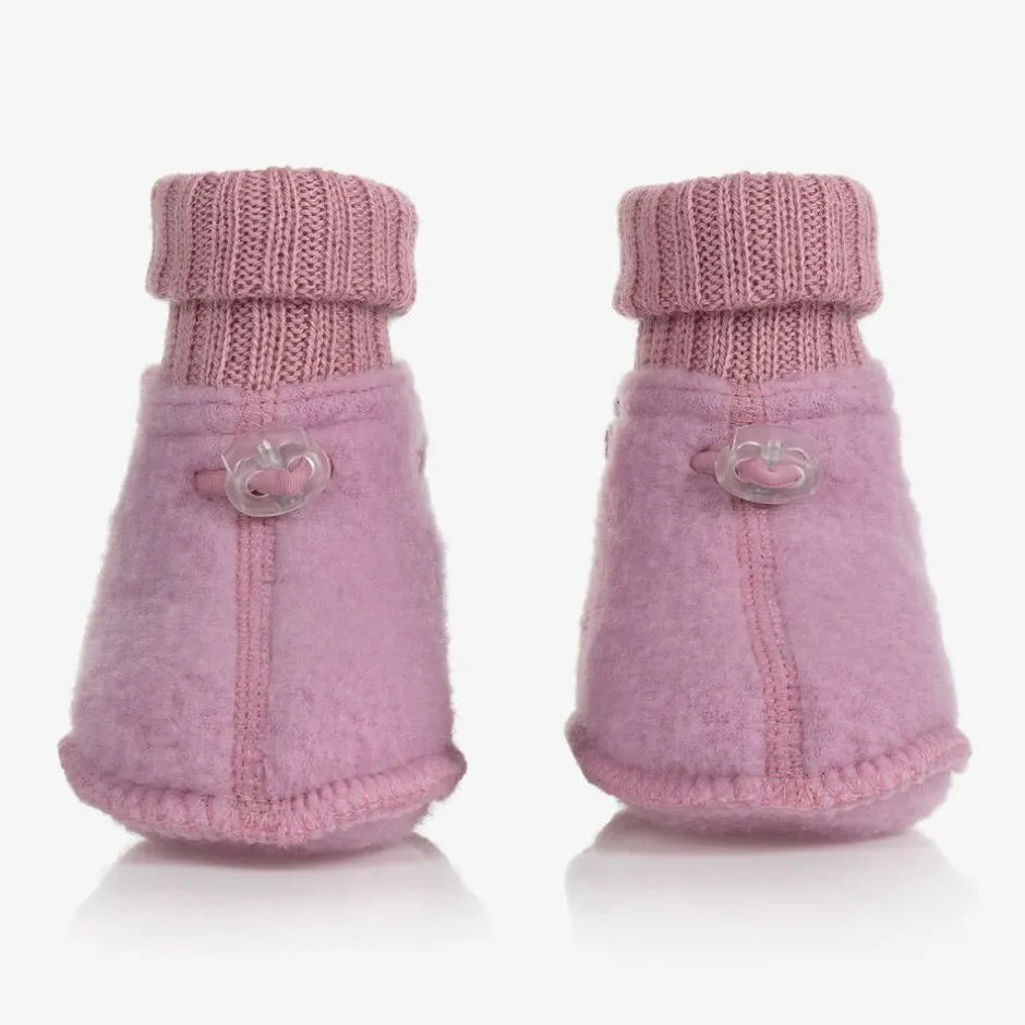 Joha Pink Merino Wool Baby Booties New