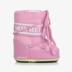 Moon Boot Pink Mini Nylon Snow Boots Outlet